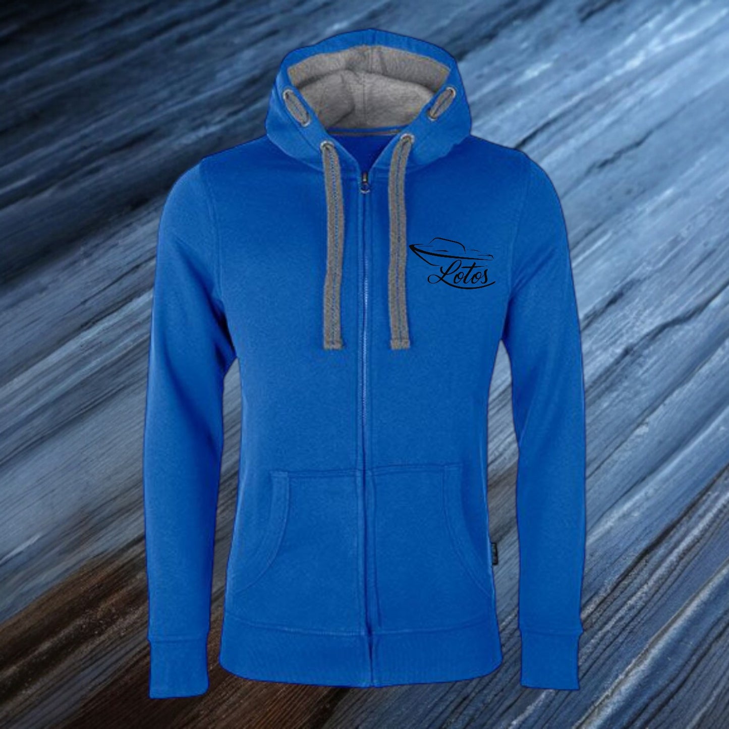 Premium Lotos Sweat Hoody Jacket Royal Blue